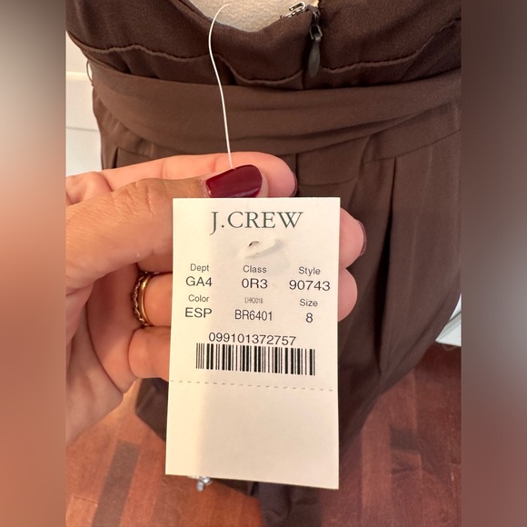 Jcrew brown silk formal dress - Picture 5 of 6